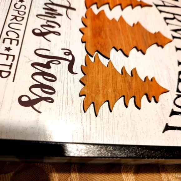 🎄 Adorable Farmhouse Wooden Wall - Stand Decor "Farm Fresh Christmas Tre - Picture 5 of 10
